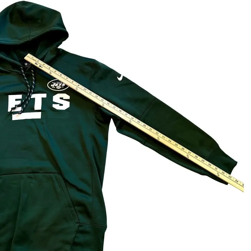 Nike New York Jets Hooded Sweatshirt Mens Sz Large Green Hoodie Performance NFL